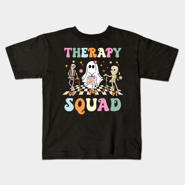 Therapy Squad SLP OT PT Team Halloween Speech Physical Kids T-Shirt by antrazdixonlda